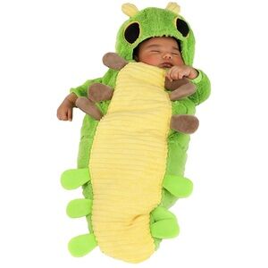 Green Caterpillar Infant Halloween Costume Bunting (0-3 months)